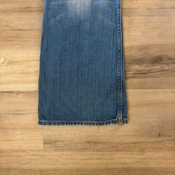 Diesel Button Fly Blue Denim Jeans Size 34 Bootcut Wide Leg Designer Classic - Picture 7 of 13